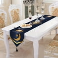 thumbnail image 5 of Bandera de Escritorio con Decoración de Luna de Ramadán, Bandera de Mesa Alienígena para Comedor Familiar, Fiesta de Festival de Linterna Dorada Negra, D, 5 of 5