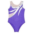 thumbnail image 3 of Zaldita Kids Girls Shiny Diamond Sleeveless Gymnastics Dancing Leotard Tank Biketard Ballet Athletic Purple 12, 3 of 6
