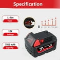 2Pack for Milwaukee M18 Lithium XC 7.0AH Capacity Battery 48111860 48