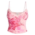 thumbnail image 5 of No Boundaries Lace Trim Mesh Camisole Top, Women's XXS-XXL, 5 of 5