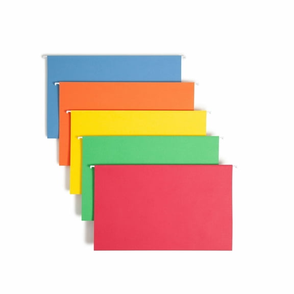 Smead Colored Hanging Folders 1/5 Cut Tabs Asst 25/BX Legal