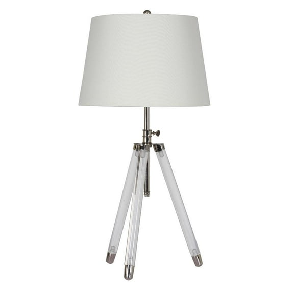 Bethel International Table Lamp Chrome Metal & Acrylic