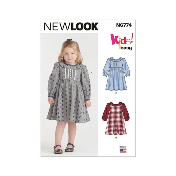 New Look Sewing Pattern 6774 - Children's Dresses, Size: A (3-4-5-6-7-8)