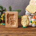 thumbnail image 4 of Yucurem 3PCS Christmas Wooden Cookie Molds, 3D Carved Baking Biscuit Cutter, Embossing Press Stamps for Christmas Kitchen DIY Family Gatherings, 4 of 8