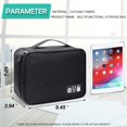 thumbnail image 3 of Electronic Organizer, Travel cable Electronic Organizer Case Bag,Waterproof Organizer Small Storage Backpack Charger Organizer for Cord, Hard Disk, Power Bank, 3 of 7