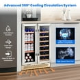 thumbnail image 6 of COLOZO Wine Beverage Refrigerator, 24 inch Freestanding Dual Zone Wine Fridge Cooler for Home Office, 6 of 9