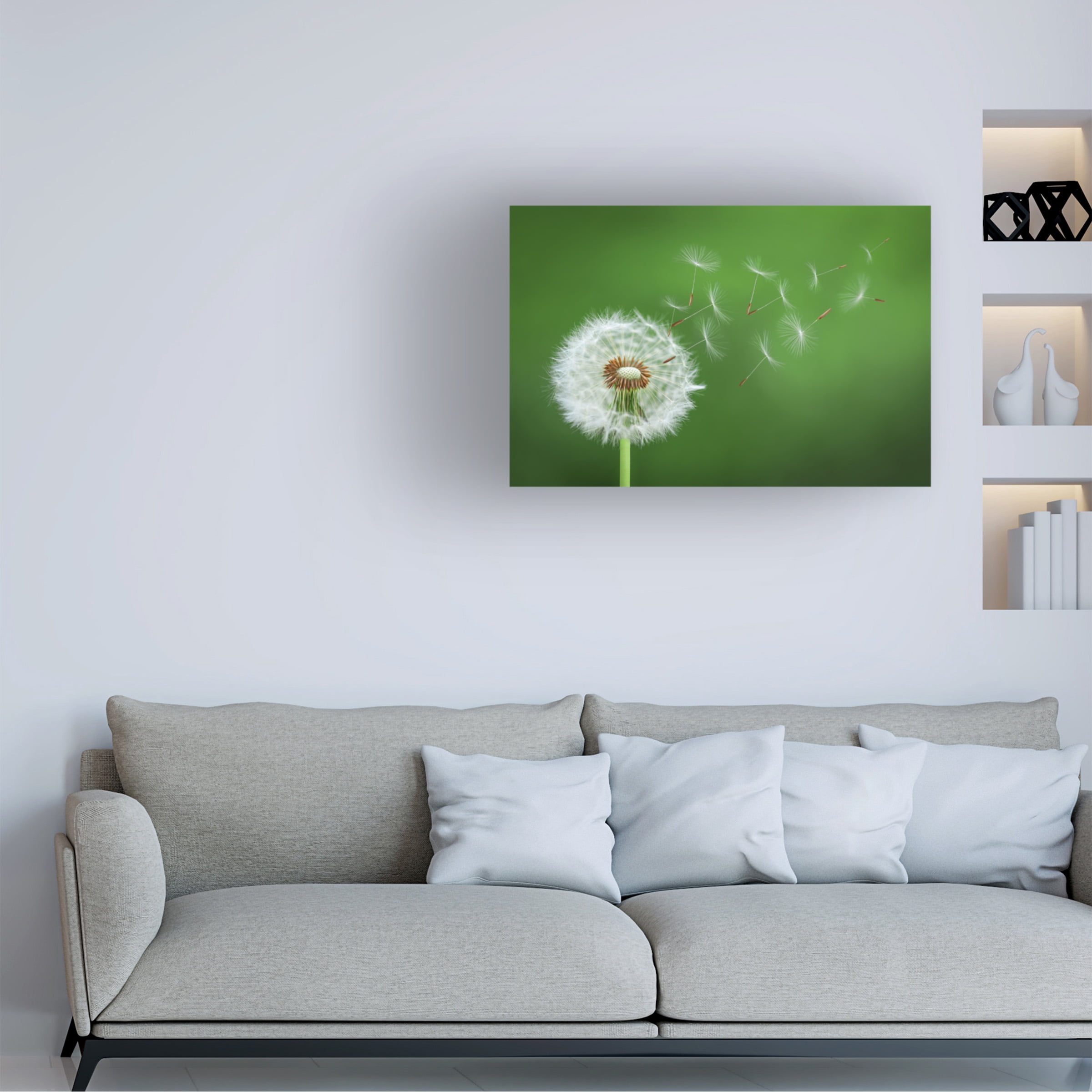 Bess Hamiti 'Dandelion Blowing 2' Canvas Art
