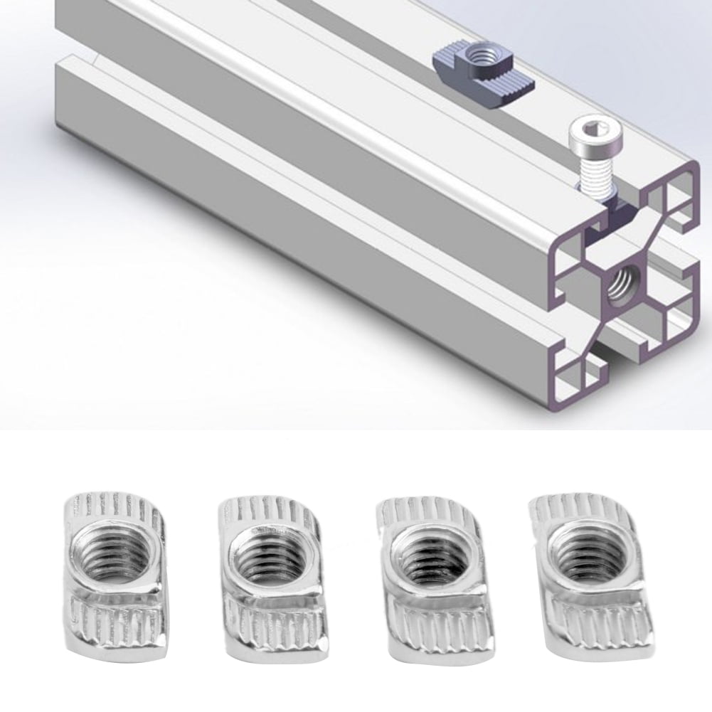 T-Slot Nut M4 Durable 100pcs for CNC Plasma Cutters CNC Routers EFFACER Elastic Nut