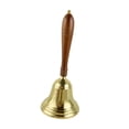 thumbnail image 4 of Campana de mano de latón, campana decorativa, mango de madera, campana para cena, campana para almuerzo, decoración 112 cm x 26 cm, 4 of 9