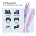 thumbnail image 6 of Powertek USB-C to USB-C Two-Tone Pastel Fast Charge Cable, 6 ft, Purple, 6 of 8