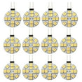 thumbnail image 2 of 12PCS G4 Puck Lights LED Bulbs Side Pin Base Round G4 5050 12SMD LED RV Camper Light Home Reading Light, Warm White,12 x Lights,Silver, 2 of 5
