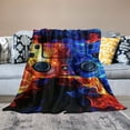 thumbnail image 2 of Orinice Vibrant Color Lines Warm Lightweight Blanket Soft Fleece Blankets for All Seasons - Exquisite Gifts 50x60in, 2 of 6