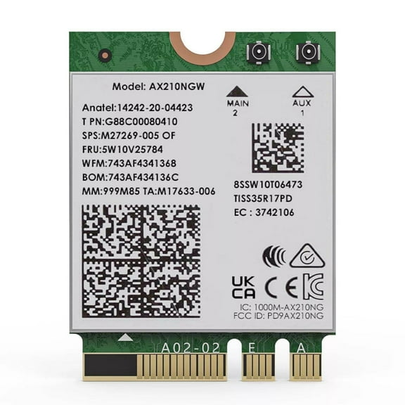 ARCADORA WiFi 6E AX5400 M.2 Module for Laptop Intel AX210NGW Tri-Band Bluetooth 5.3 Windows 11 10 Linux Faster WiFi