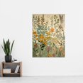 thumbnail image 2 of Wildflower Vintage Botanical Painting Pastel Yellow Green Teal Pink Spring Field Extra Large XL Wall Art Poster Print, 2 of 3
