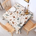 thumbnail image 2 of Fall Mushrooms Leaves Pattern Square Tablecloth,Waterproof Square Table Cover,Wipeable Spillproof Washable Table Cover for Home Kitchen Party Decor 52"x52"(132x132cm), 2 of 6
