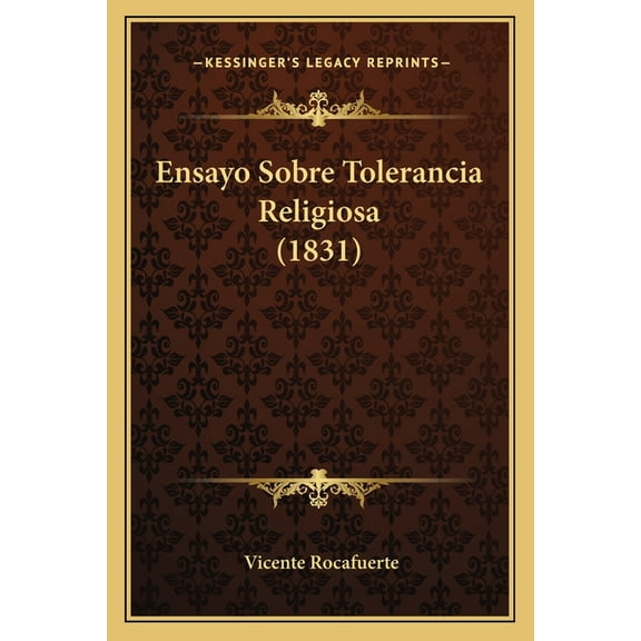 Ensayo Sobre Tolerancia Religiosa (1831) (Paperback)