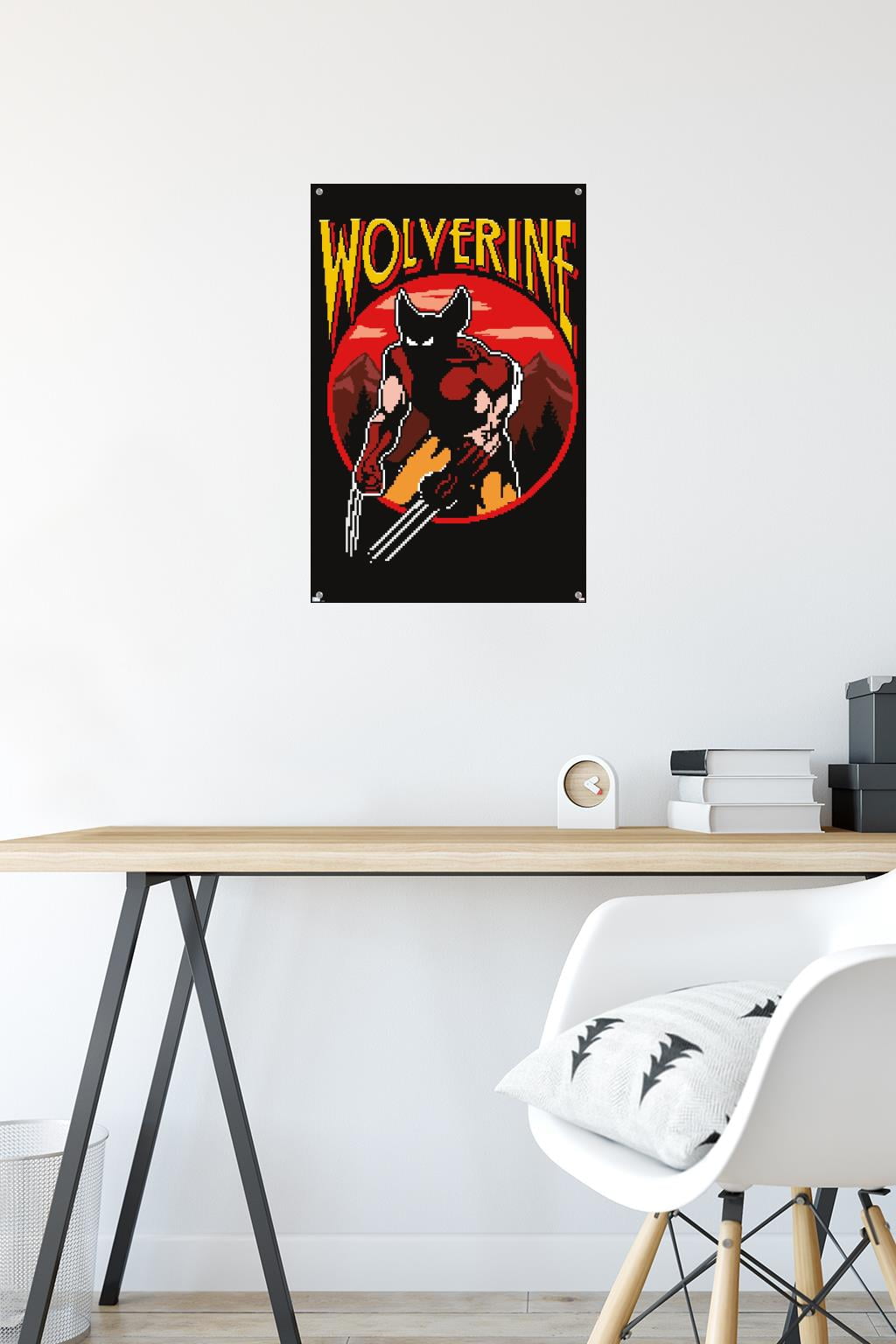 Marvel Comics - Wolverine - Retro Gaming Wall Poster with Pushpins, 14.725" x 22.375"