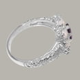 thumbnail image 4 of LBG British Made 925 Sterling Silver Natural Amethyst & Opal Womens Statement Ring - 33 size options - Size 11.5, 4 of 8