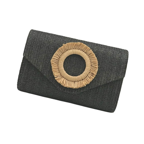 Crossbody Bag Summer Beach Shoulder Bag Straw Clutch Purse Woven Evening Handbag