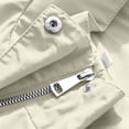 thumbnail image 5 of thefmos Womens Stand Collar Jacket Lightweight Casual Zip Up Coat Trendy Fall Outfits Cropped Spring Jackets with Pockets, White S, 5 of 6