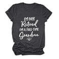 thumbnail image 2 of Vivianyo HD Women Top Clothes Plus Size Women Casual Letters Print Shirt Short Sleeve Tee Tops Tunic Flash Picks Dark Gray, 2 of 9
