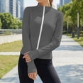 thumbnail image 6 of UDAUDU Women's Plus Size Sun Shirts UPF 50+ UV Protection Clothing Long Sleeve Full Zip Jacket Lightweight Workout Athletic Tops Dark Gray 4XL, 6 of 7