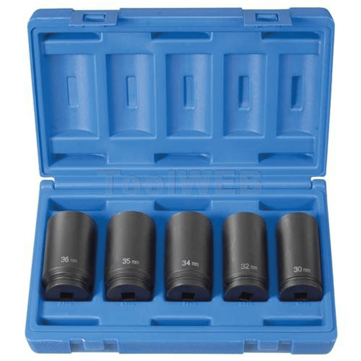 Grey Pneumatic 1705SN 5-Piece 1/2" Drive 6 Point Spindle Nut Socket Set