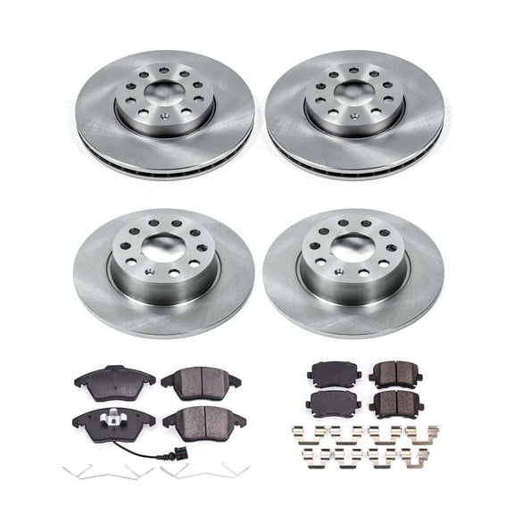 Ultimate Brakes Front and Rear Ceramic Brake Pad and Rotor Kit with Hardware WM81496
