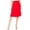 Red, variant on Women's Solid Vintage High Waist A-Line Midi Skirt with Bow Tie Belt
