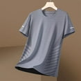 thumbnail image 4 of Xioeram Summer Men Top Ice Silk Quick-drying Mesh Short Sleeves Plus Size O Neck Loose Contrast Color Thin Elastic Casual Pullover Daily Sport T-shirt, 4 of 8