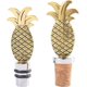 thumbnail image 1 of Tapón de botella de metal con forma de piña, 2 estilos, para vino de frutas, dorado, reutilizable, de aleación, para decoración de bombas., 1 of 6