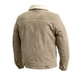 thumbnail image 2 of First Manufacturing WBM2819-5X-3X-TAUPE Luke Fashion Suede Trucker Jacket for Men, Taupe - Size 3X, 2 of 4