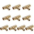 thumbnail image 2 of (Lot de 10) Efield 3/4 Pouces" X 3/4 Pouces" X 1/2 Pouces" T-Shirt Réducteur de Pex Raccords en Laiton à Griffes ASTM F1807, 2 of 4