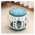 thumbnail image 1 of Decorative Garden Plastic Stool with Floral Cutout Design Waterproof Drum Seat for Patio,Balcony, 1 of 6