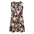thumbnail image 5 of cocolona Sundresses for Women Summer Crew Neck Sleeveless Flowy Mini Dress Fashion Boho Floral Print Beach Tank Dress, 5 of 6