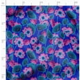 thumbnail image 2 of Soimoi Heavyweight Cotton Poplin Fabric Material, Blue- Floral Printed- 42" Inch Width, Natural Cotton Material For Quilt Making, Dresses, Pajamas, Pillowcases, Tablecloths, Kurtis, 1 Yard, 2 of 6