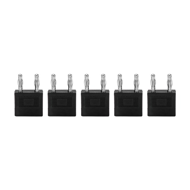 5 uds J.20005 conector Banana doble 1 hembra a 2 macho 14mm espaciado 4mm conector Banana de cortocircuito