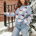 thumbnail image 2 of Winter Sweaters for Women Casual For Long Sleeve Pullover Cute Fuzzy Santa Pattern Crew Neck Loose Sweaters Features: Ugly Christmas Sweaters, 2 of 8