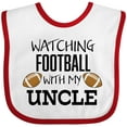 thumbnail image 3 of Inktastic Watching Football with My Uncle Boys or Girls Baby Bib, 3 of 4