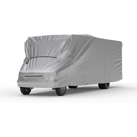 Platinum Shield Weatherproof RV Cover Compatible with Class C RV 20' - 23' Long - Outdoor - Protect from Water, Snow, Sun - Fleece Lining - Includes Cable Lock, Storage Bag & Wind Straps