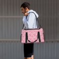 thumbnail image 7 of Honeii pink heart Print Gym Bag,Carry on Weekender Overnight Bag, Travel Duffel Bags, Personal Item Travel Bag,Tote Bag,Workout Dance Bag, 7 of 7