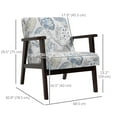thumbnail image 3 of HOMCOM Mid-Century Modern Accent Chair for Living Room Bedroom, 3 of 10