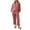 Red, variant on Women Loungewear 2 Piece Set V Neck Button Down Puff Sleeve Tops Elastic Waist Pants Ruffled Hem Plaid Comfy Pajamas (XL, Pink-A)