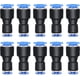 thumbnail image 1 of 10 Uds. Reductor recto de 8Mm Od X 6Mm Od para conectar accesorios, accesorio reductor de tubo de unión neumática, 1 of 5