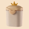 thumbnail image 1 of Contenedor portátil para leche en polvo para bebé, diseño de corona de dibujos animados, doble capa, para almacenar aperitivos y frutas, gran capacidad, amarillo, 800 ml, 21 cm, 1 of 1