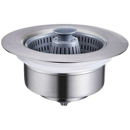 

WIURAY Strainers Kitchen Sink Drain Strainer Stainless Steel 2024 Upgraded Kitchen Sink Drain Strainer And Stopper Combo Up Sink Stopper For US Standard 3 1/2 Inch Drain
