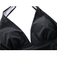 thumbnail image 5 of Hilor Halter Top Swimsuits for Women V Neck Bathing Suit Tops Shirred Tankini Top, 5 of 5