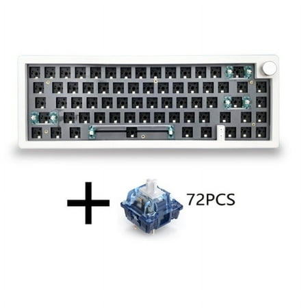 GMK67 Customized Mechanical Keyboard+CIY Switch DIY Kit Hot Swappable RGB Backlight 3 Mode Mechanical Keyboard White
