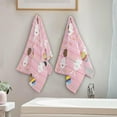 thumbnail image 3 of Bunny Colored Eggs Hand Towels 2 PCS, Happy Easter Kitchen Towel Ultra Soft and Highly Absorbent,Decorative Fingertip Face Towel for Bathroom Hotel, 28.3"x14.4", 3 of 4