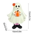 thumbnail image 3 of Halloween Ghost Resin Tabletop Decorations Set with Pumpkin Props – 2-Piece Living Room Home Decor, 3 of 9